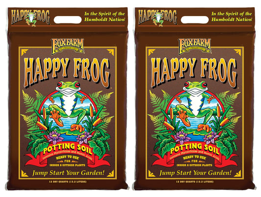 FoxFarm Happy Frog Potting Soil, 12qt – for Indoor/Outdoor Container Plants