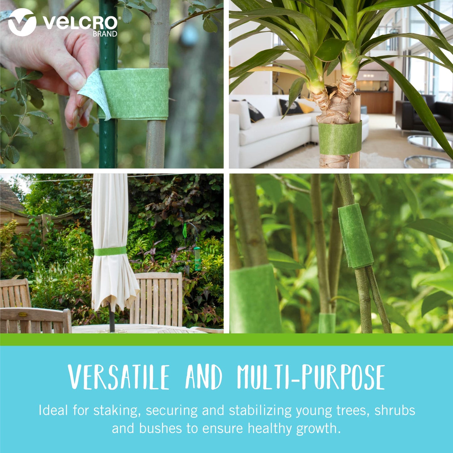 VELCRO Brand ONE-WRAP Garden Ties | Plant Supports for Effective Growing | Strong Grips are Reusable and Adjustable