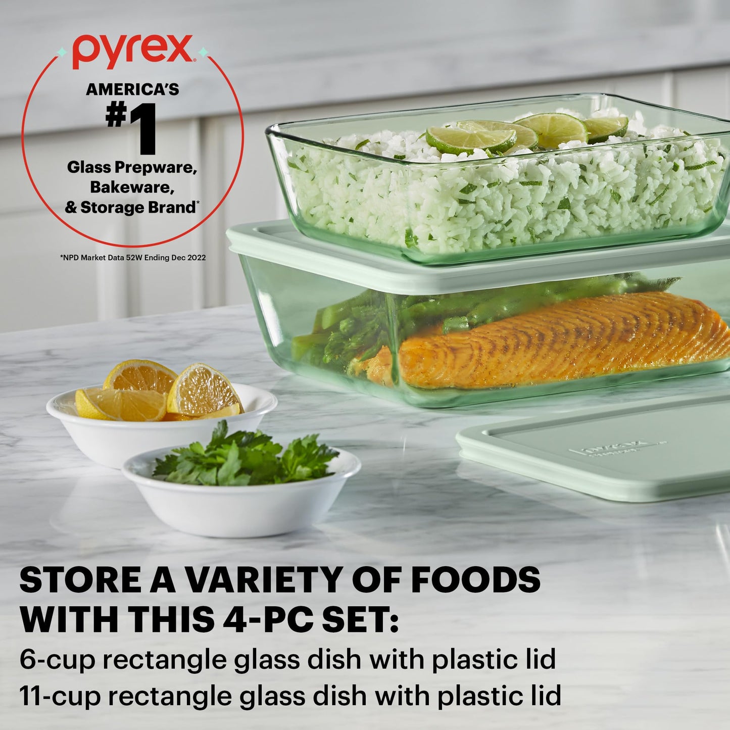 Pyrex Colors Food Storage Set BPA-Free