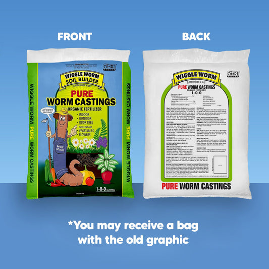 100% Pure Organic Worm Castings Fertilizer- Improves Soil Fertility and Aeration for Houseplants, Vegetables, Gardens, and More