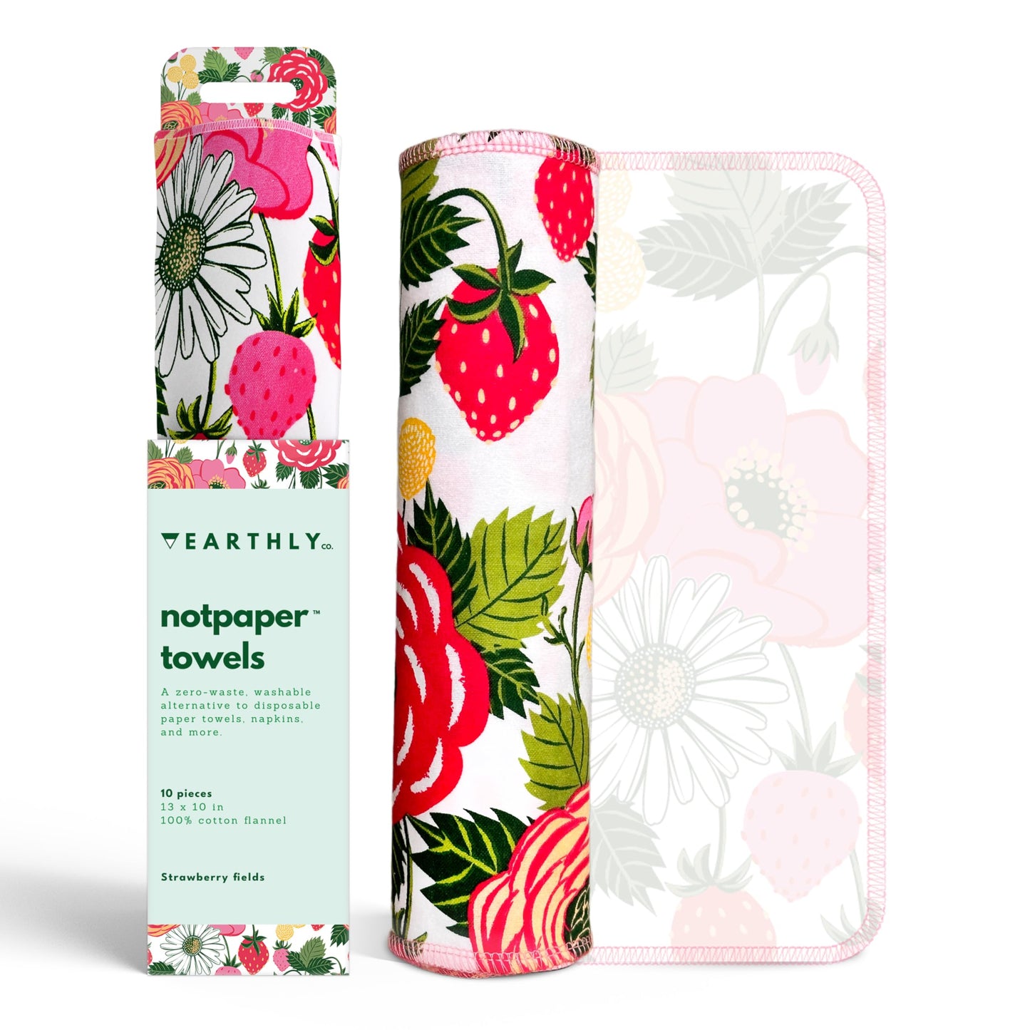 24 Pack - Roll of Washable Cotton Cloth Paper Towels