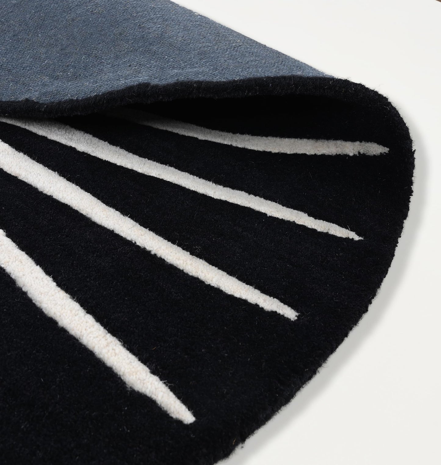 Modern Round Area Rug – Hand-Tufted with 100% NZ Wool