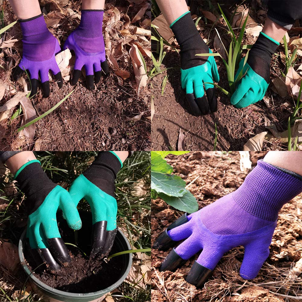 Garden Gloves with Claws for Digging,Planting, Weeding, Seeding-Waterproof