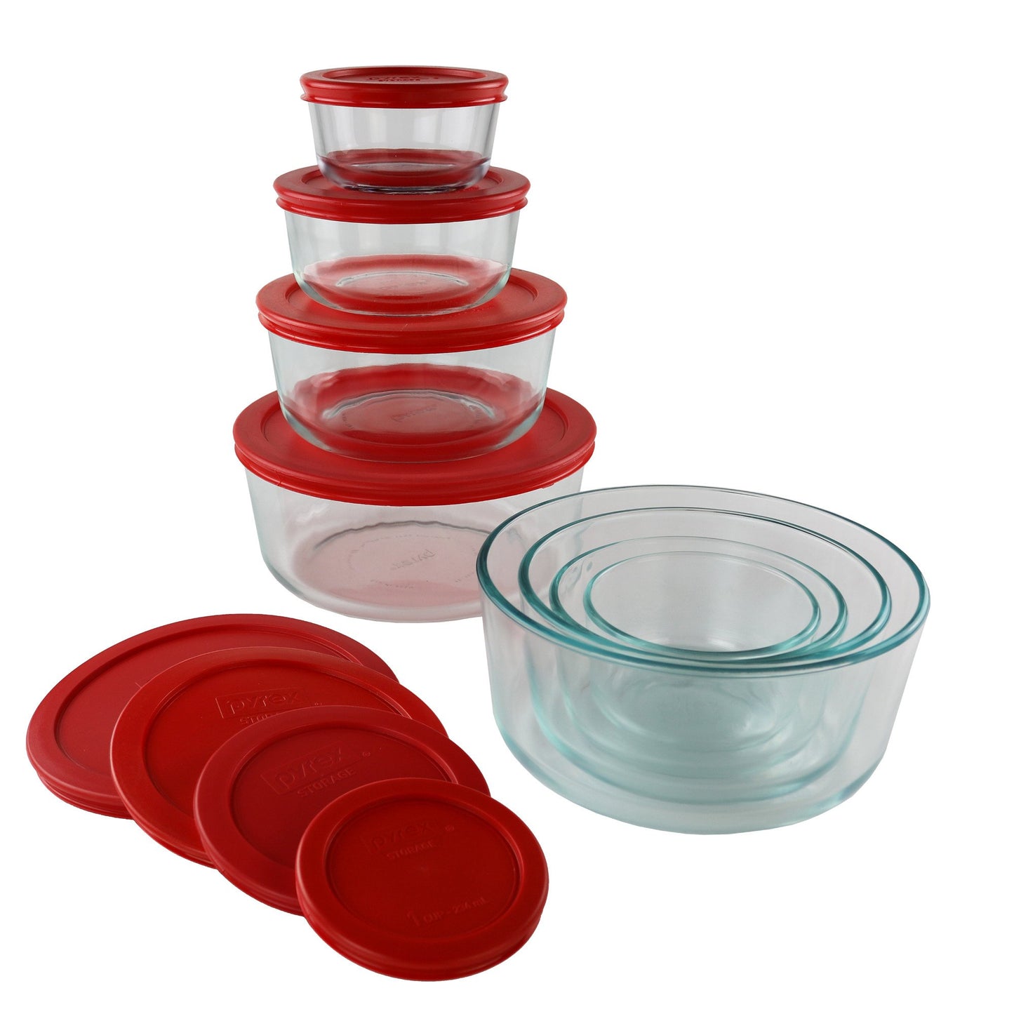 Pyrex Glass Food Storage Set, BPA-Free, Dishwasher & Microwave Safe