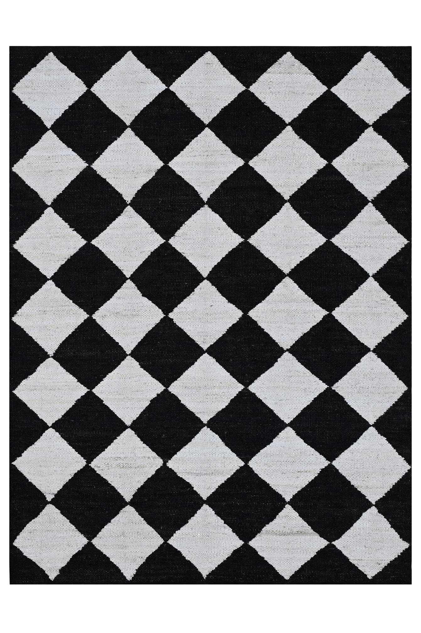 Indoor Hand Woven Fiber Jute Diamond Area Rug