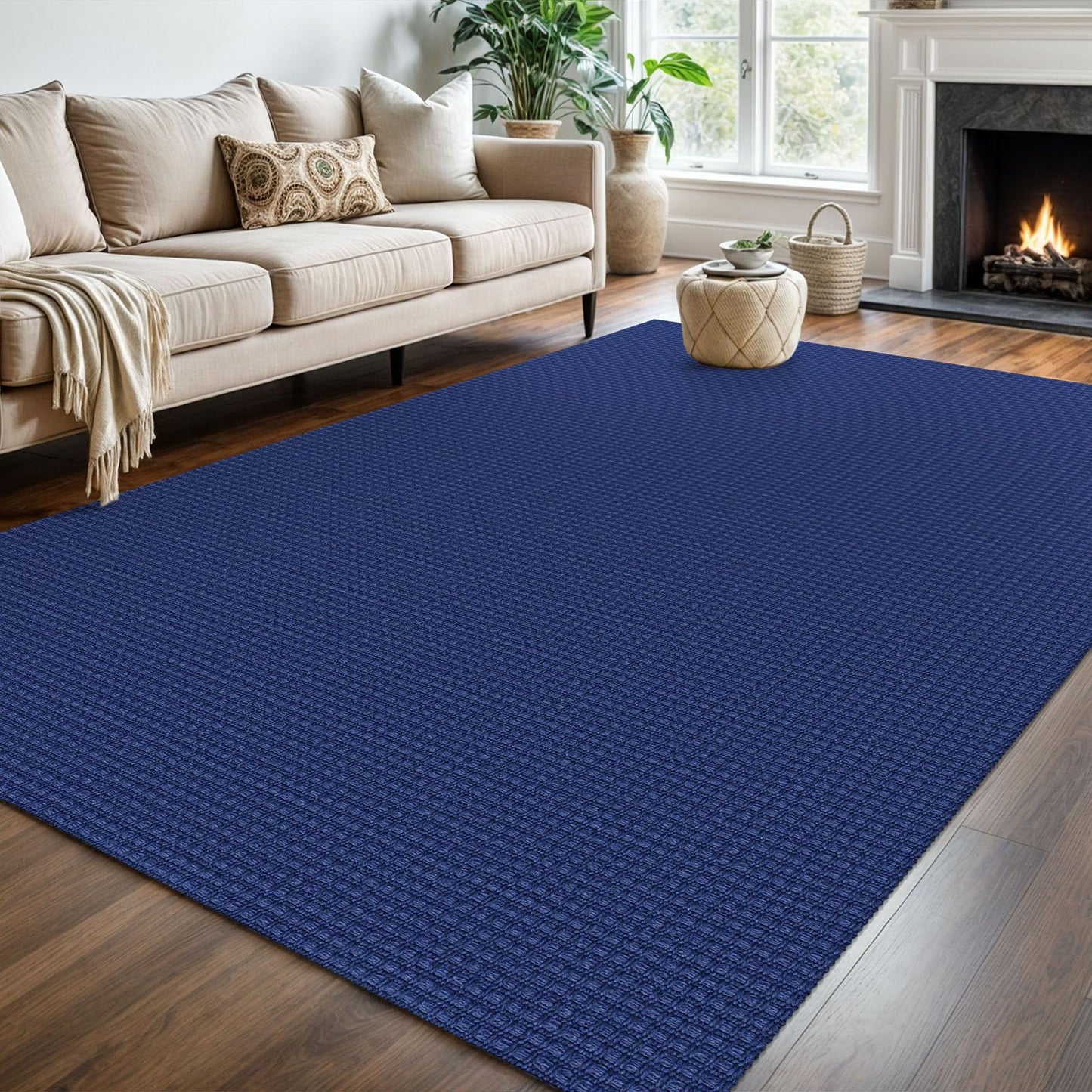 Boho Rugs Non Slip Woven Cotton Floor Carpet