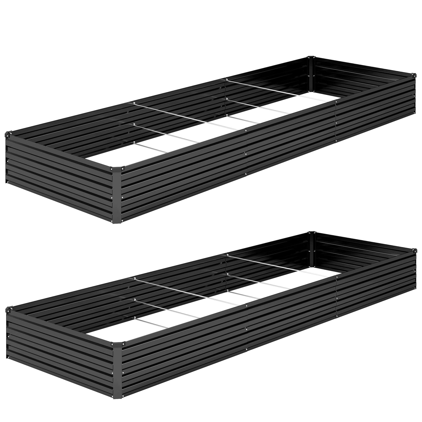 Raised Garden Bed Kit, Rectangle Metal Flower Box,Large Planter Raised Beds