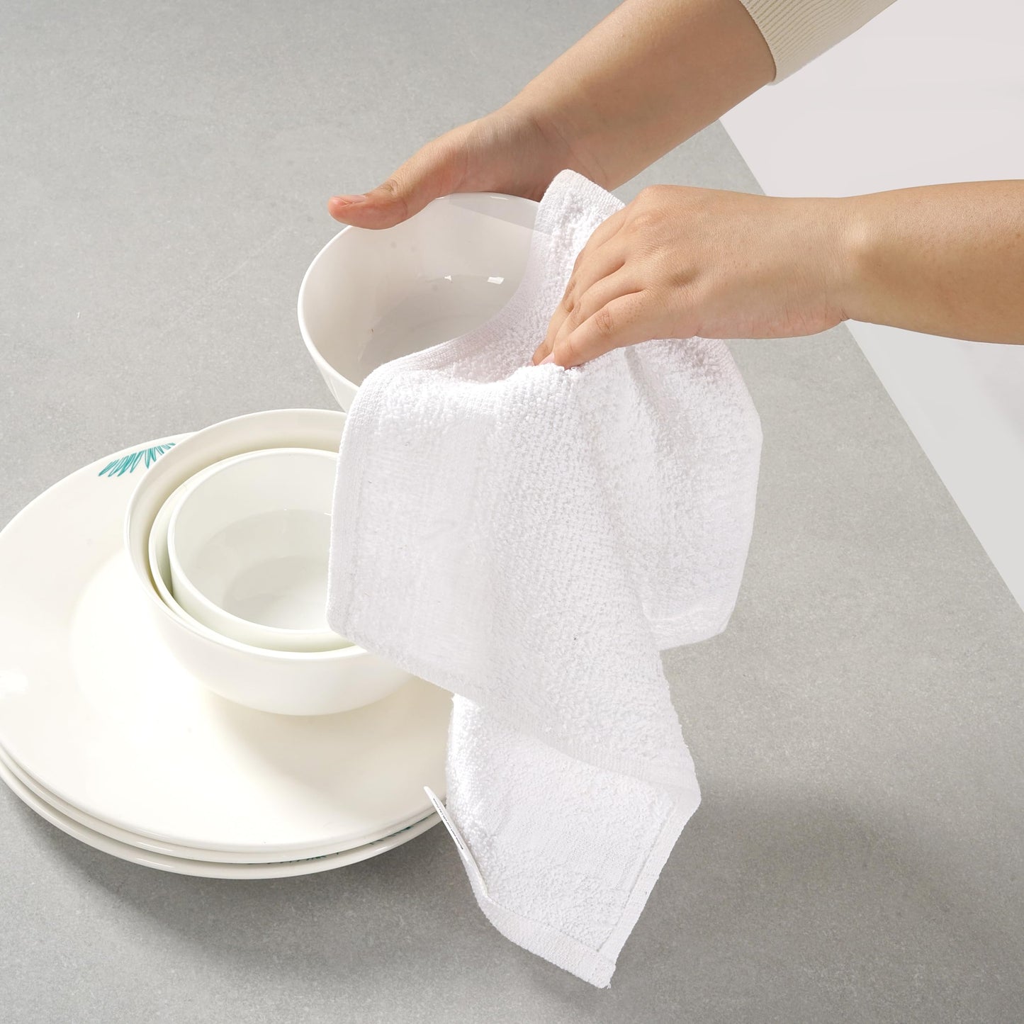 20 Pc Kitchen Towels Set, 350 Degree Heat Resistant, 100% Cotton