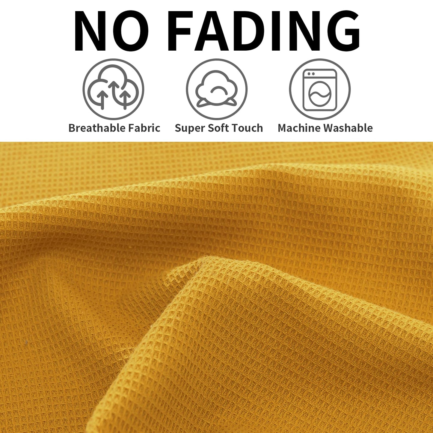 Dish Towels Set, 100% Cotton 6 Pack, Super Absorbent for Drying and Cleaning