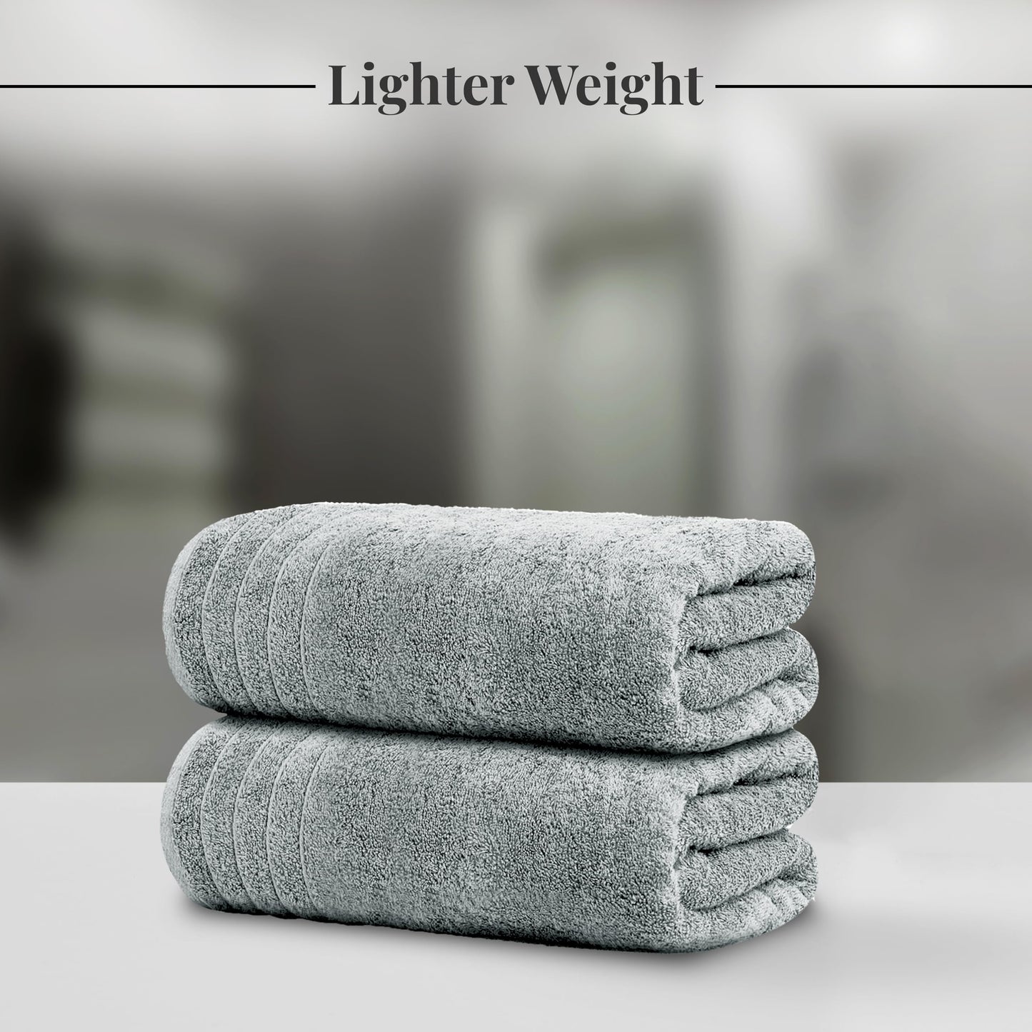 100% Cotton, Lighter Weight Towels Perfect for Bathroom, Assorted Colors & Sizes