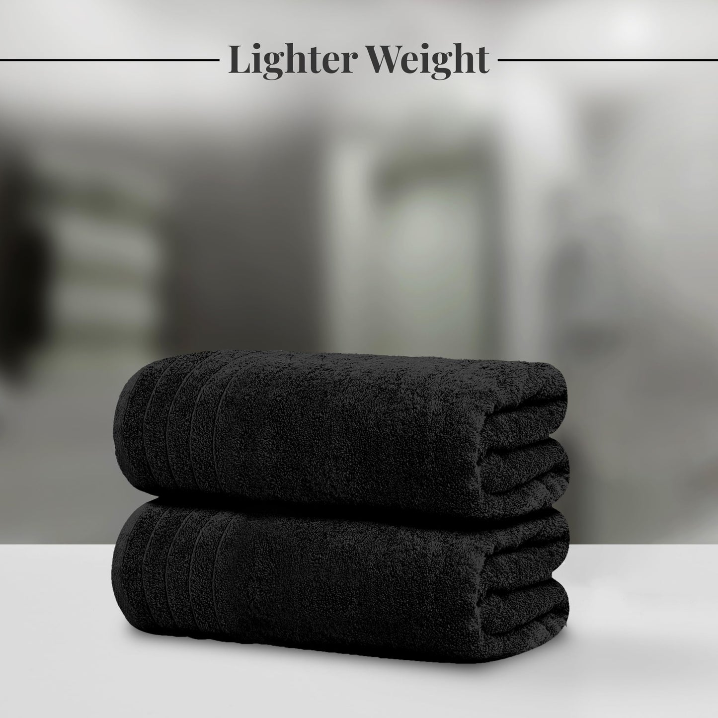 100% Cotton, Lighter Weight Towels Perfect for Bathroom, Assorted Colors & Sizes
