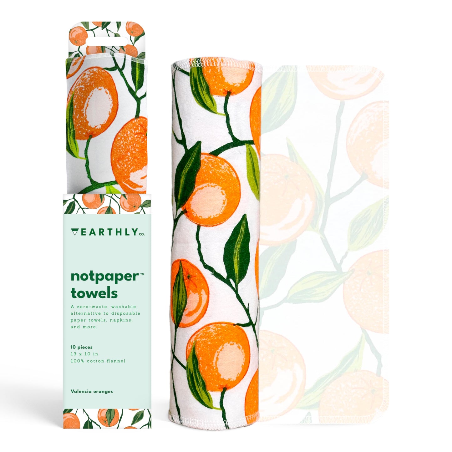 24 Pack - Roll of Washable Cotton Cloth Paper Towels