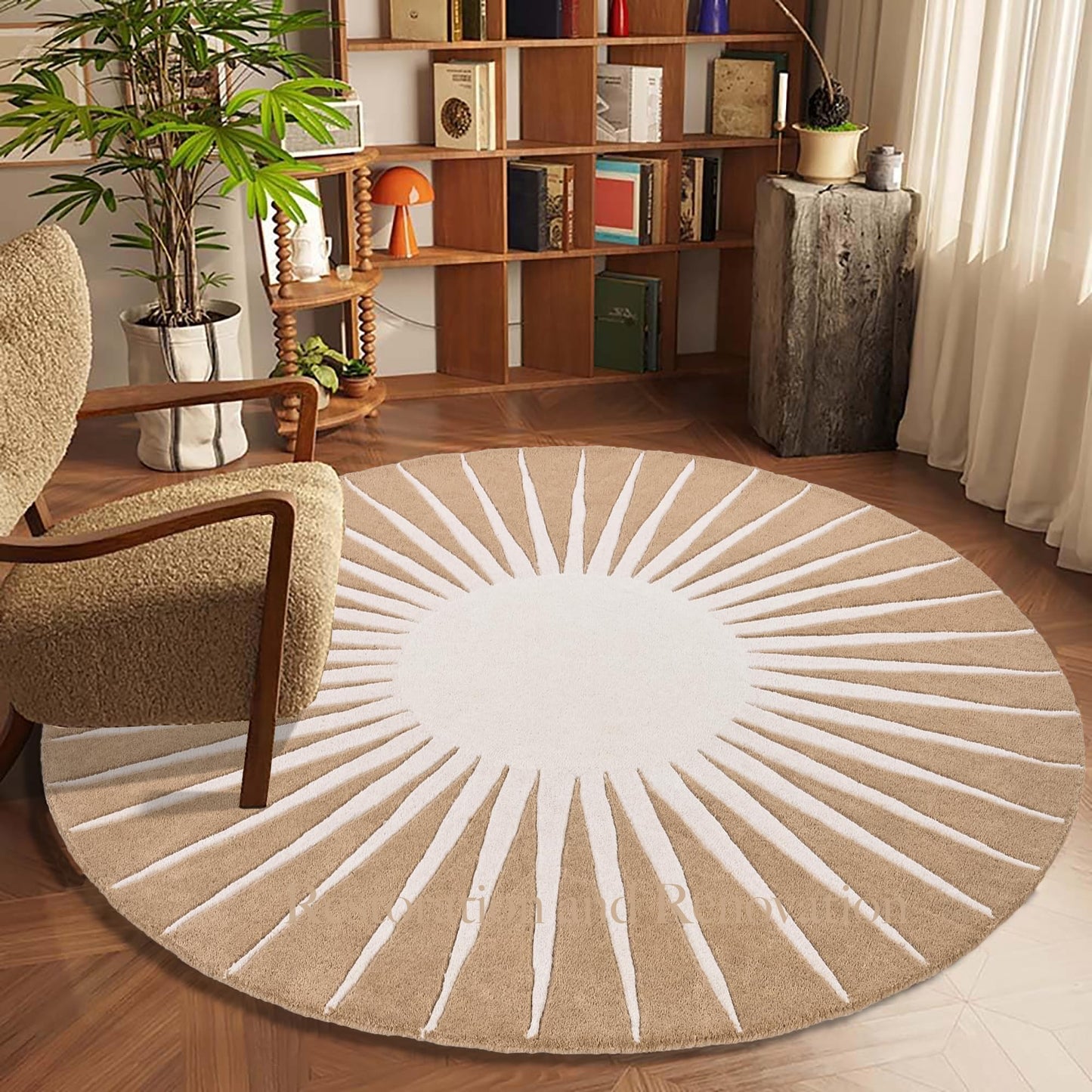 Modern Round Area Rug – Hand-Tufted with 100% NZ Wool