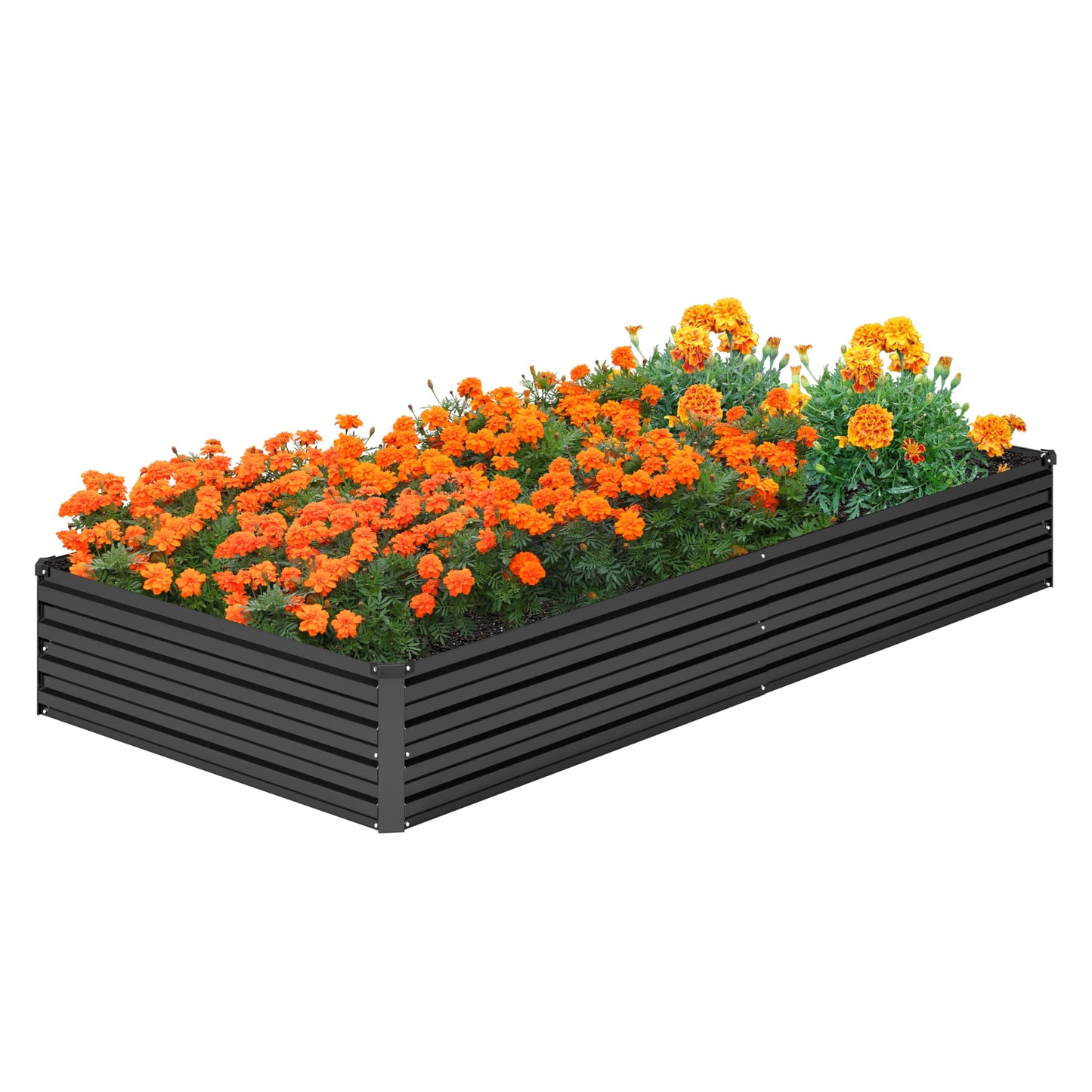 Raised Garden Bed Kit, Rectangle Metal Flower Box,Large Planter Raised Beds