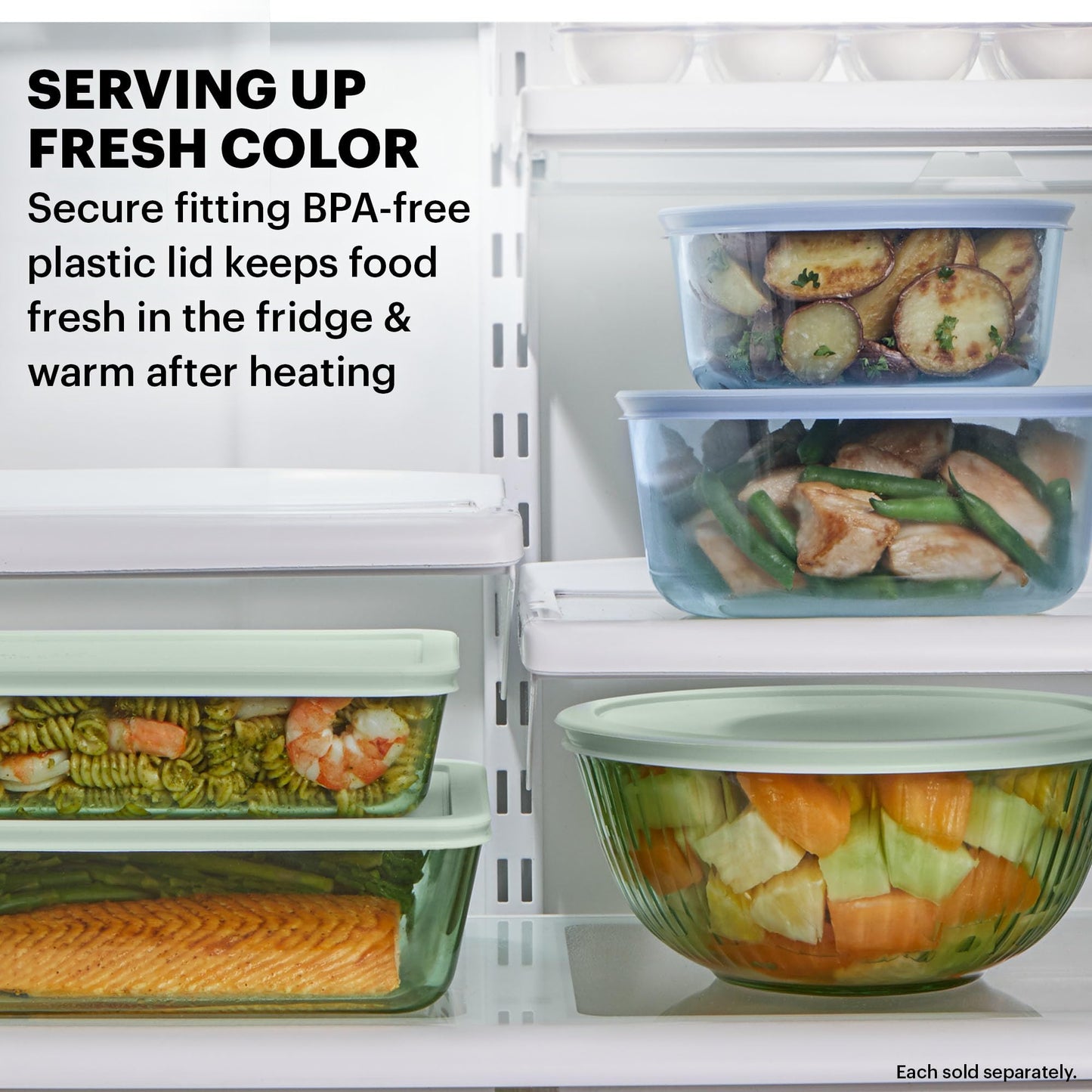 Pyrex Colors Food Storage Set BPA-Free