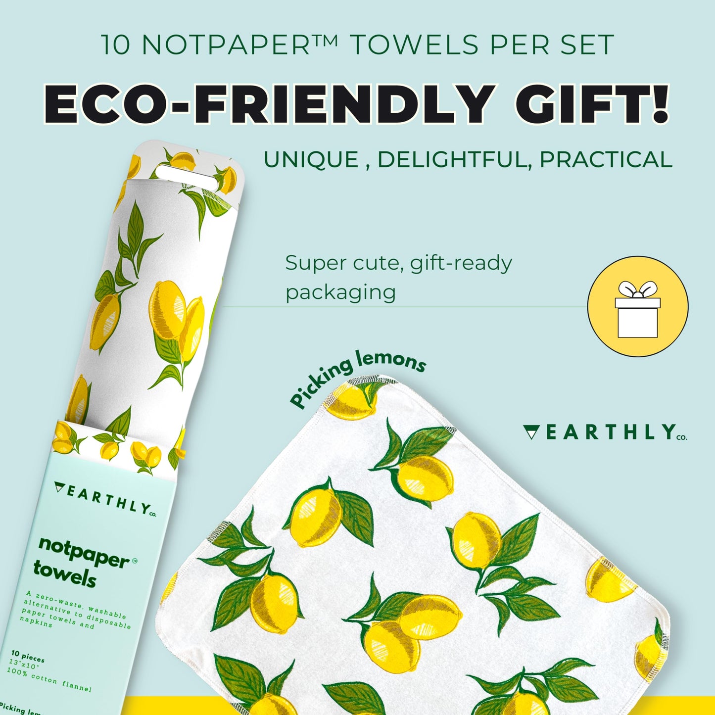 24 Pack - Roll of Washable Cotton Cloth Paper Towels