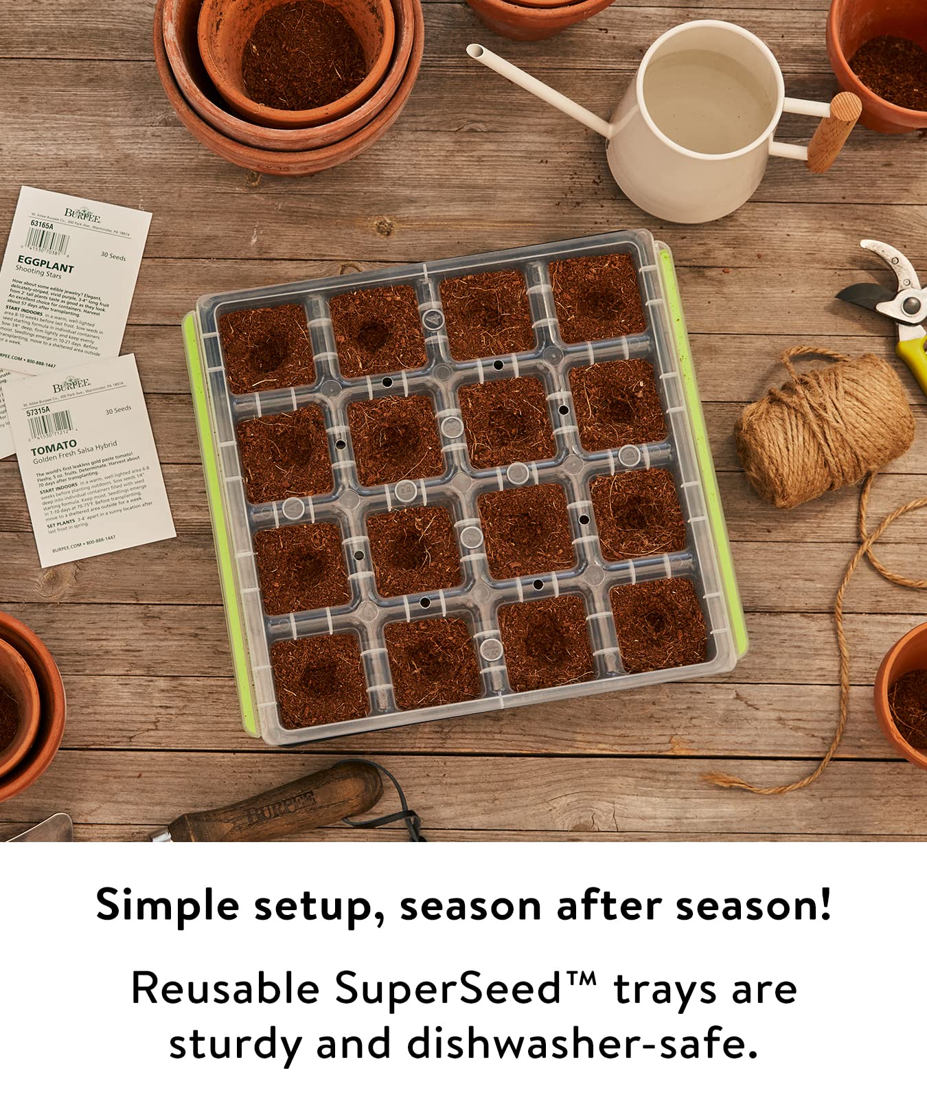 Seed Starting Tray for Starting Vegetable, Flower & Herb Seeds for Germination Success