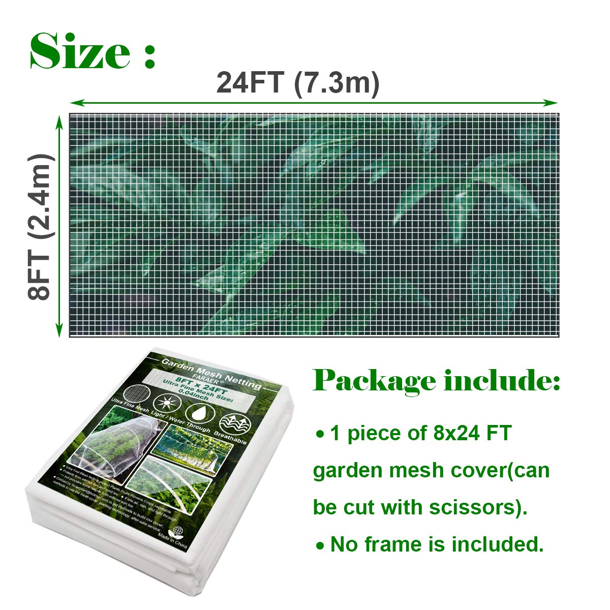 Garden Barrier Netting Ultra Fine - Birds & Animal Garden Protection