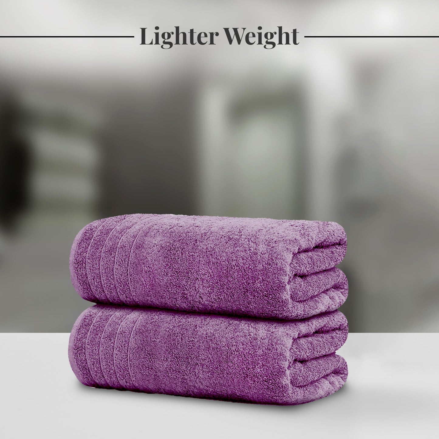 100% Cotton, Lighter Weight Towels Perfect for Bathroom, Assorted Colors & Sizes