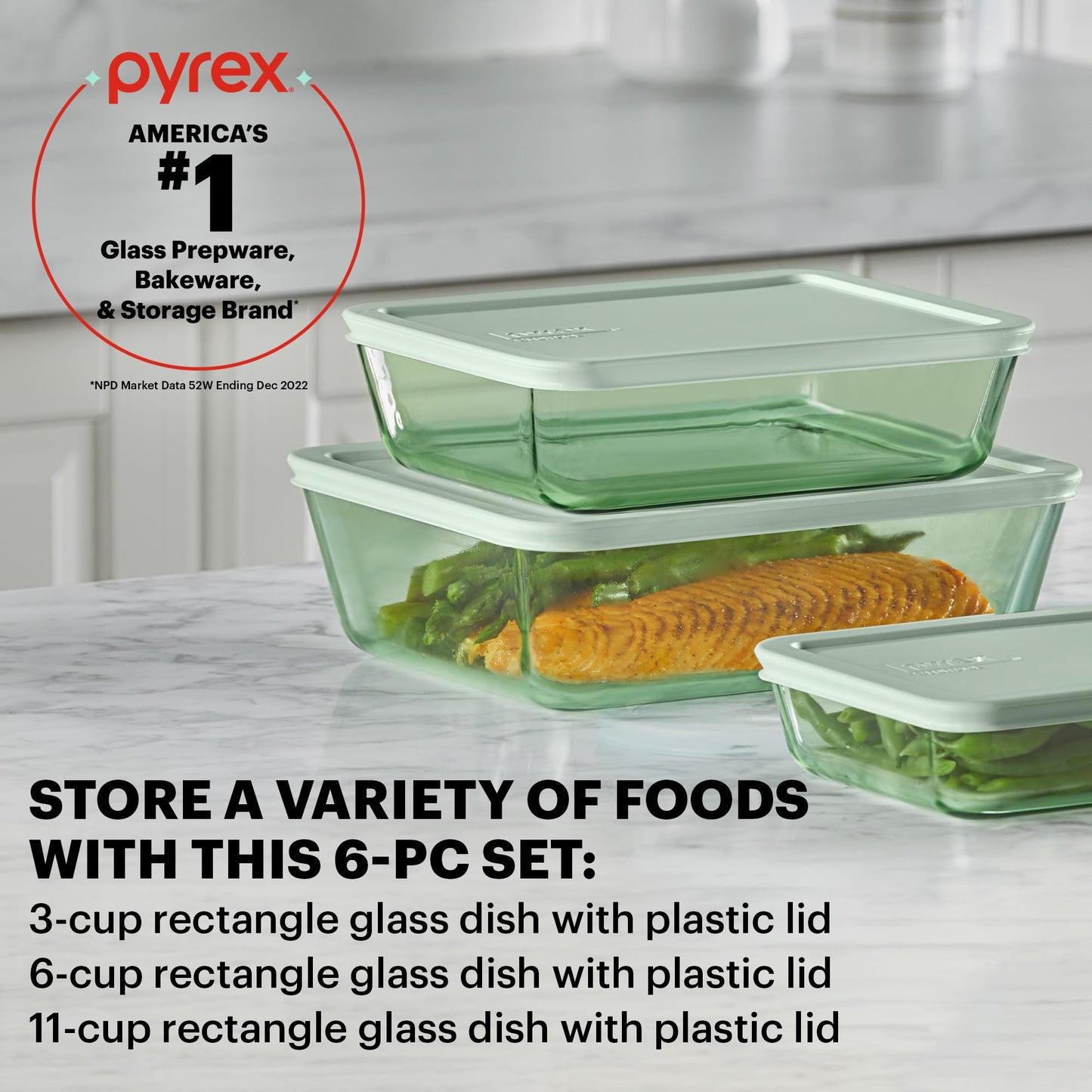 Pyrex Colors Food Storage Set BPA-Free