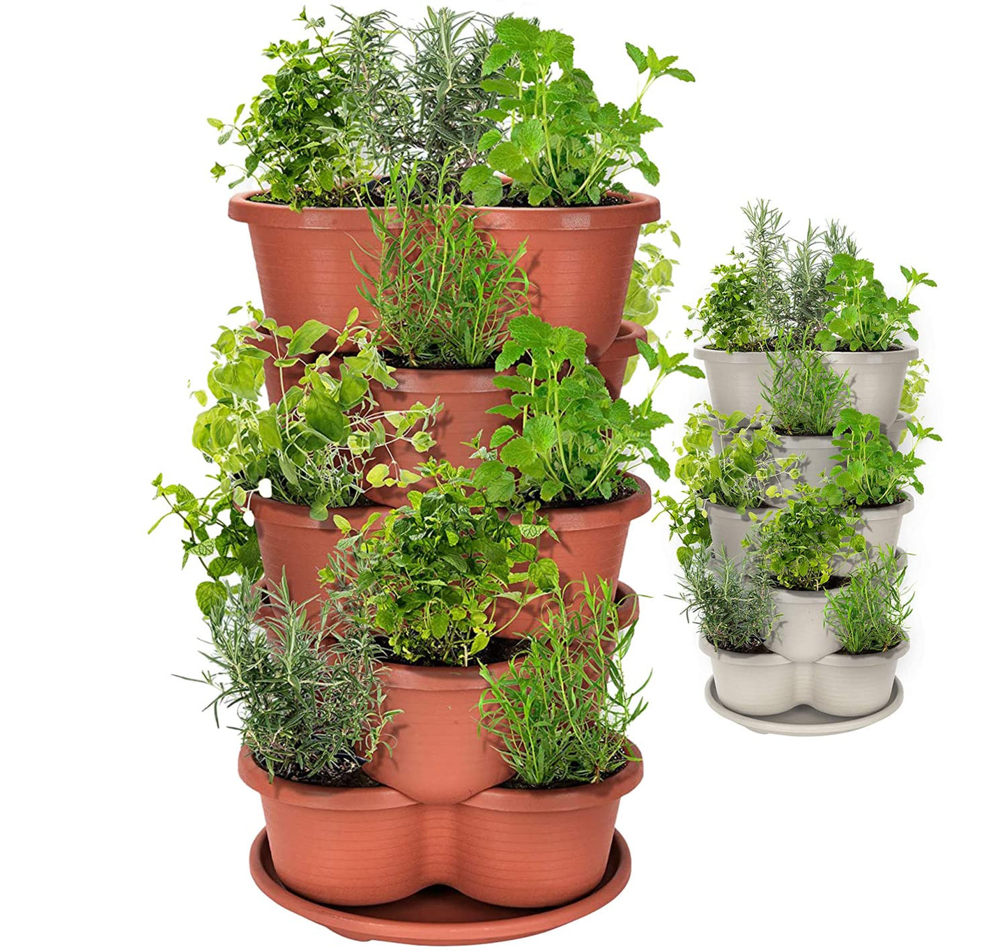 Stackable Planter- Grow Vegetables, Herbs, and Succulents with Ease