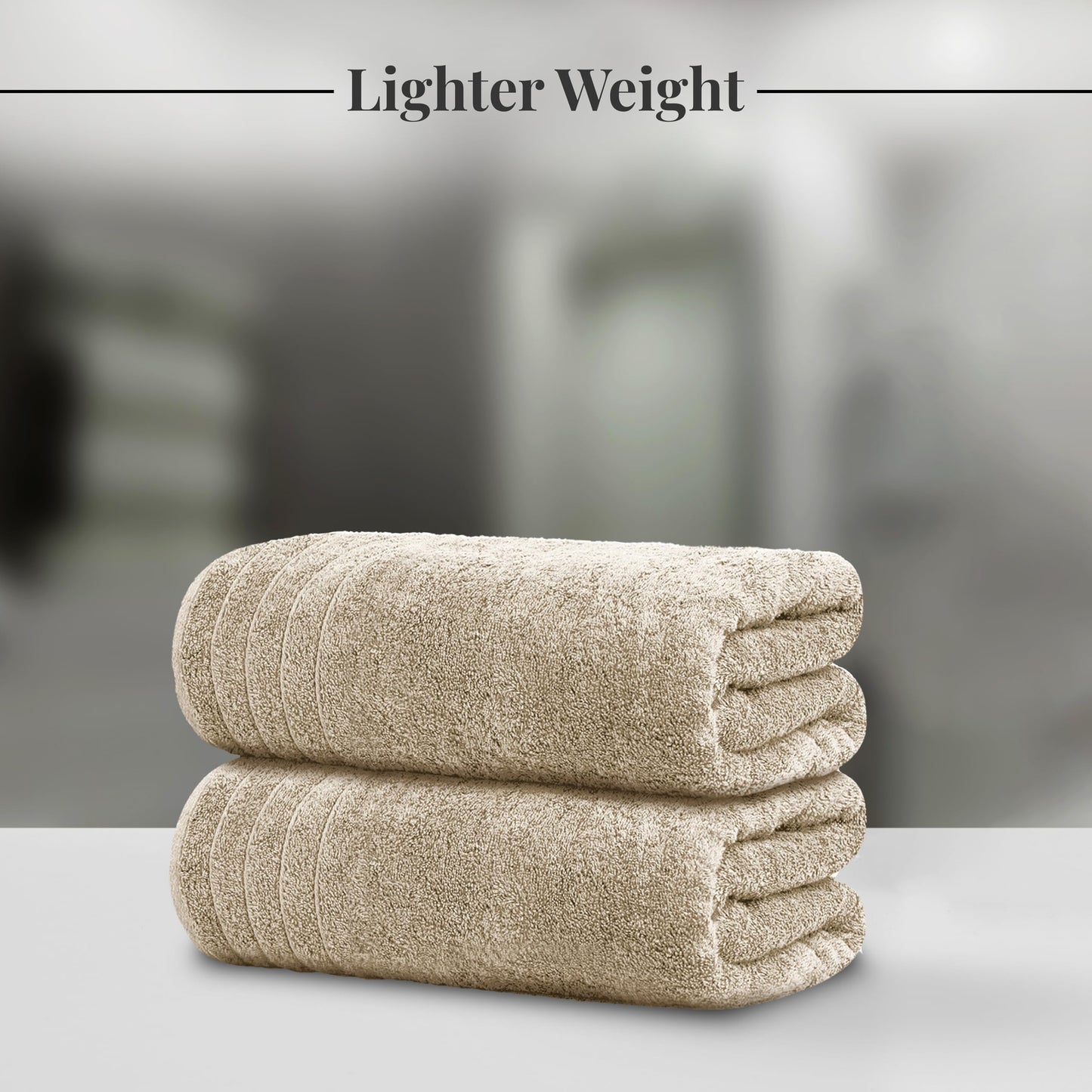100% Cotton, Lighter Weight Towels Perfect for Bathroom, Assorted Colors & Sizes