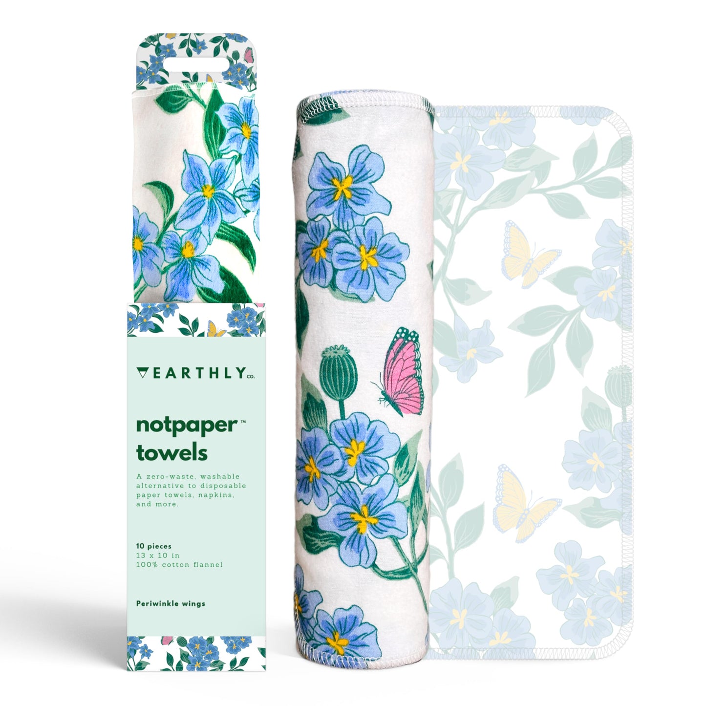 24 Pack - Roll of Washable Cotton Cloth Paper Towels