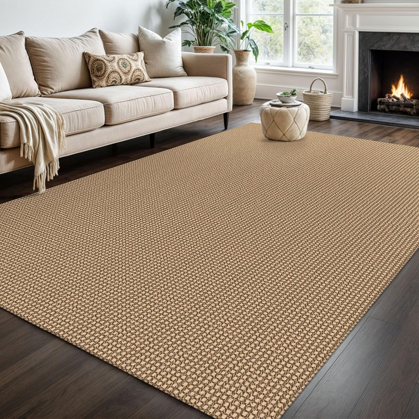Boho Rugs Non Slip Woven Cotton Floor Carpet