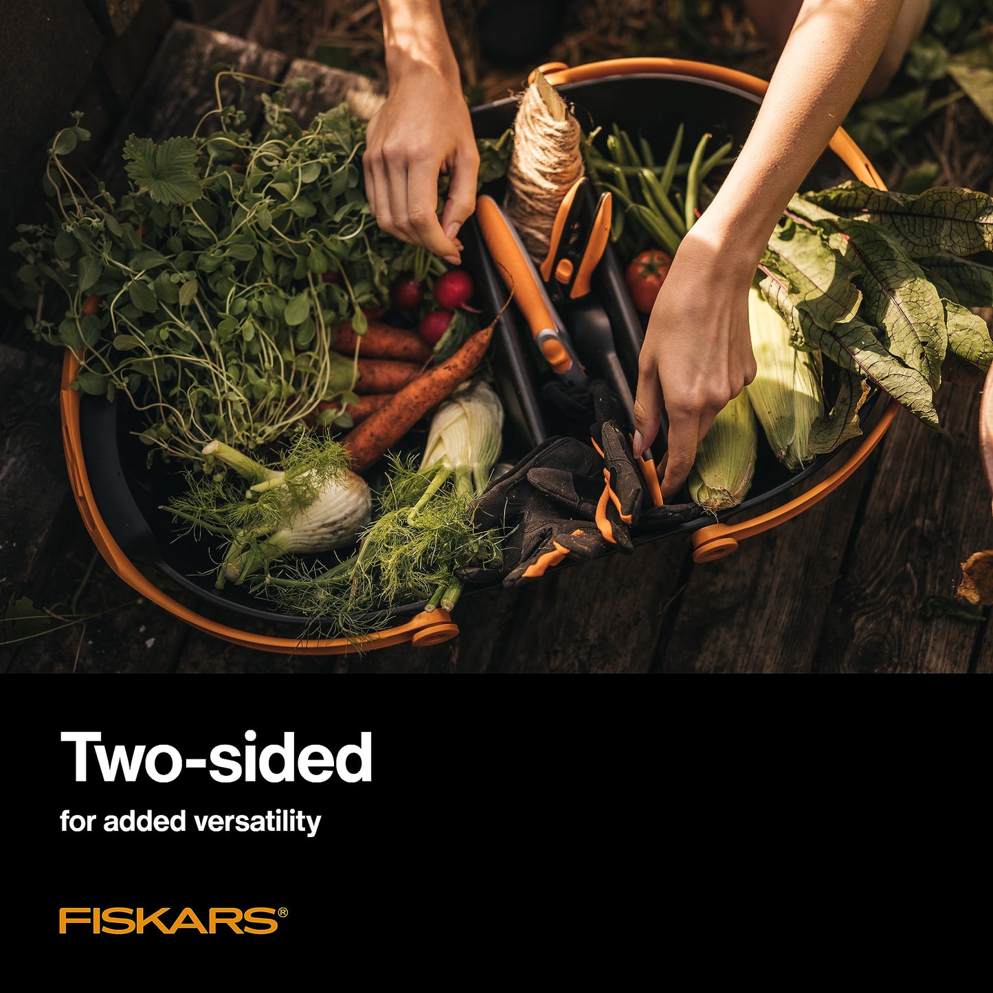 Garden Harvest Basket Doubles as a Collander for Vegetables and Fruits - Garden Accessories