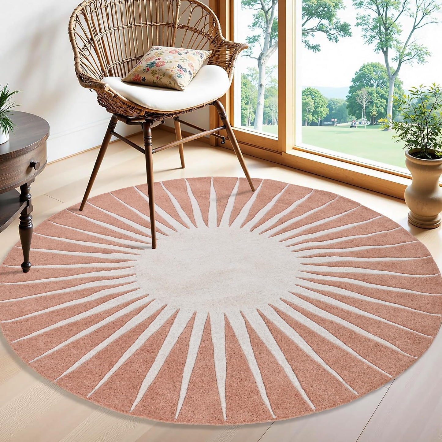Modern Round Area Rug – Hand-Tufted with 100% NZ Wool