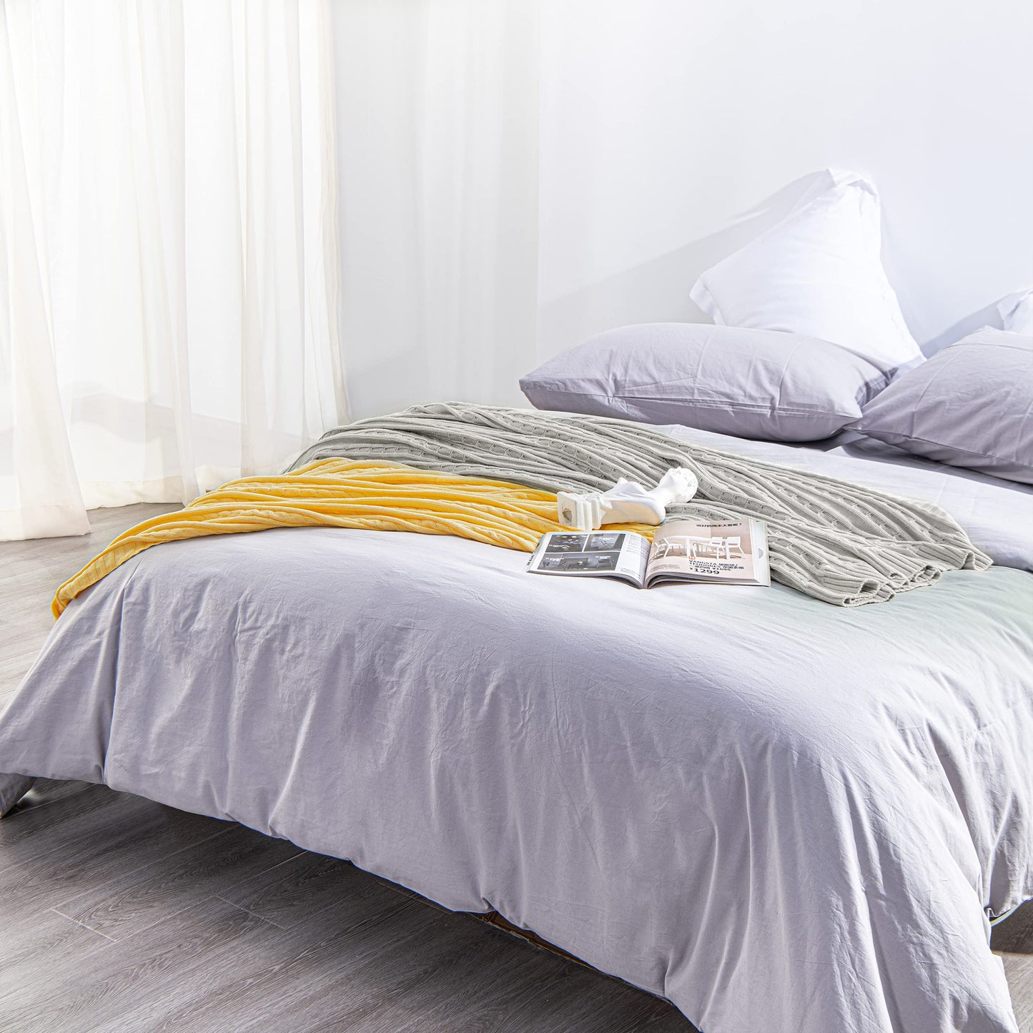 100% Pure Cotton Cable Knitted Super Soft Throw Blanket