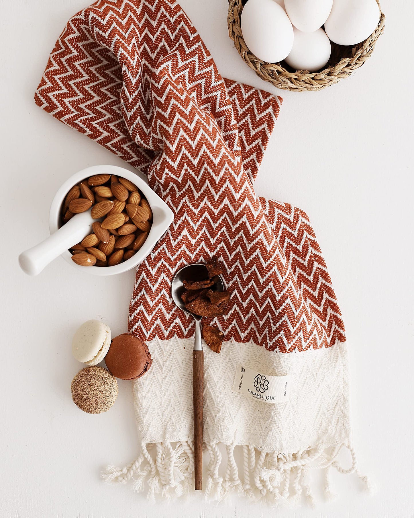 Exclusive Hand Towels Set of 2-18 x 40 Inches - 100% Pure Cotton