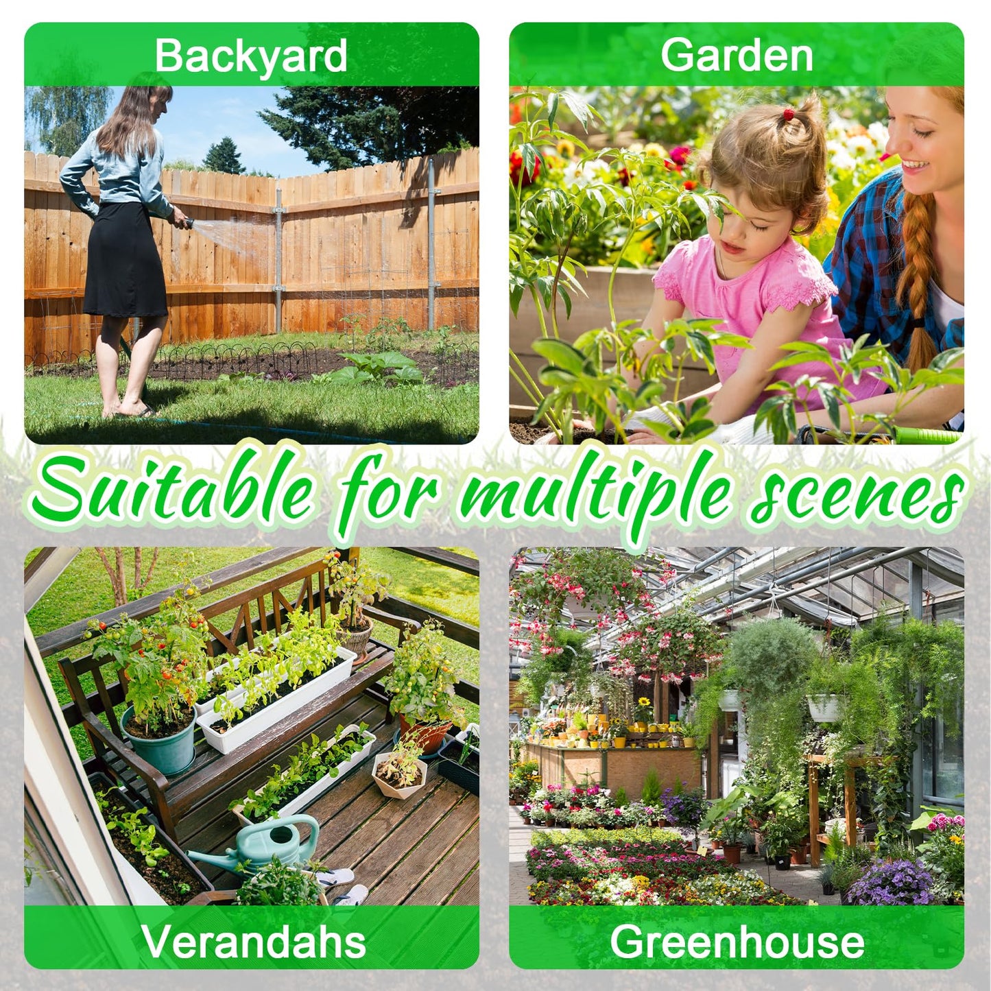 Plant Pots,Black Plastic Pots with Drainage Holes