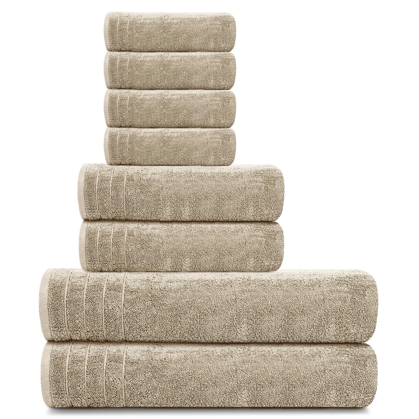 100% Cotton, Lighter Weight Towels Perfect for Bathroom, Assorted Colors & Sizes