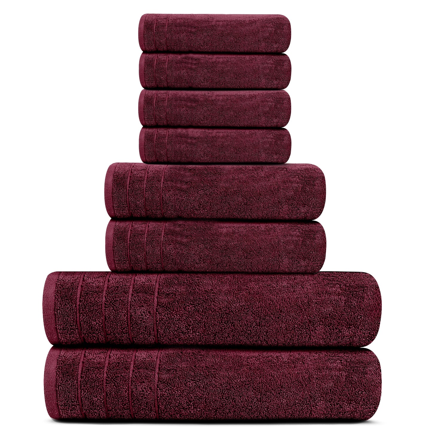 100% Cotton, Lighter Weight Towels Perfect for Bathroom, Assorted Colors & Sizes
