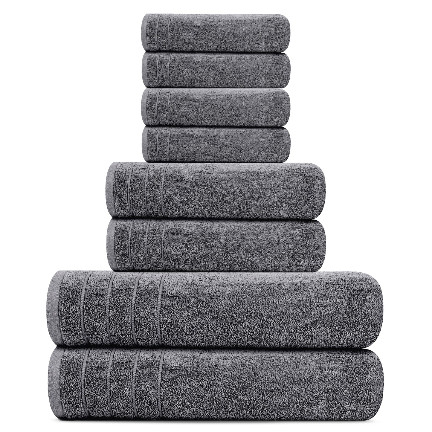 100% Cotton, Lighter Weight Towels Perfect for Bathroom, Assorted Colors & Sizes