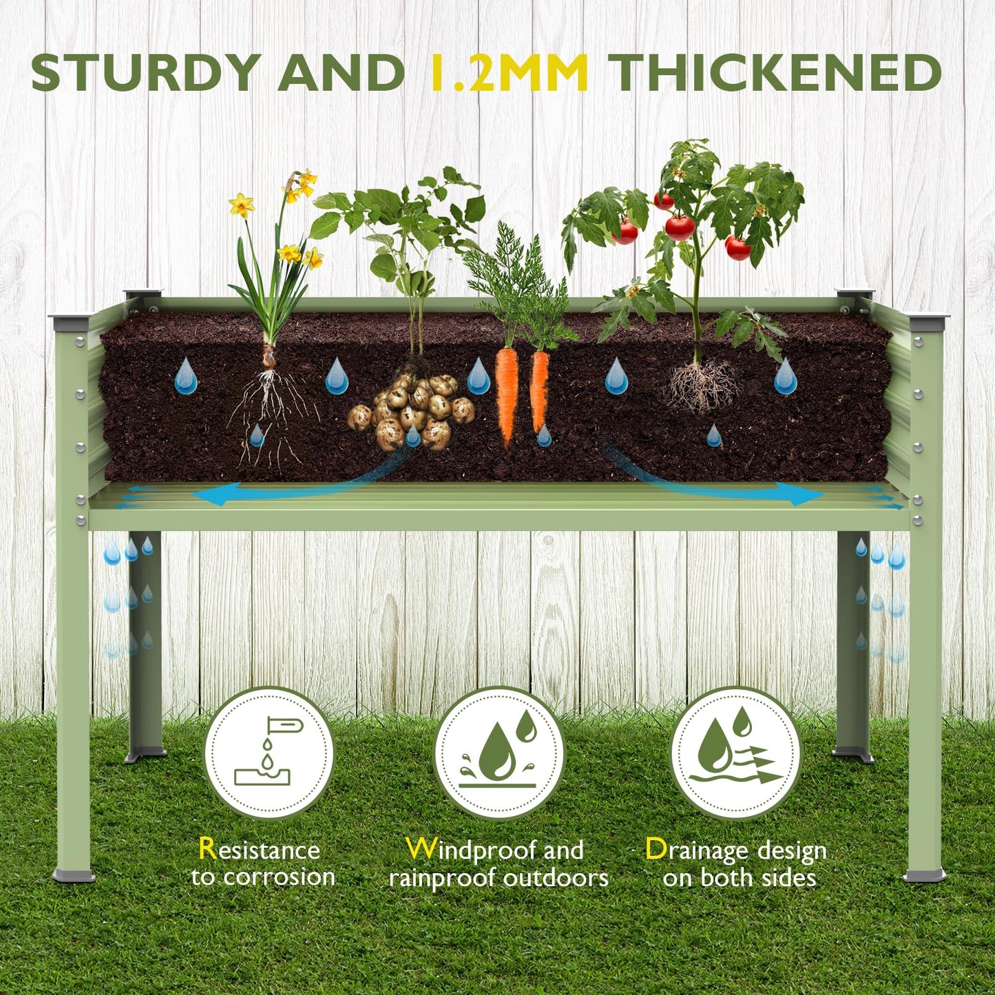 Raised Garden Bed with Legs