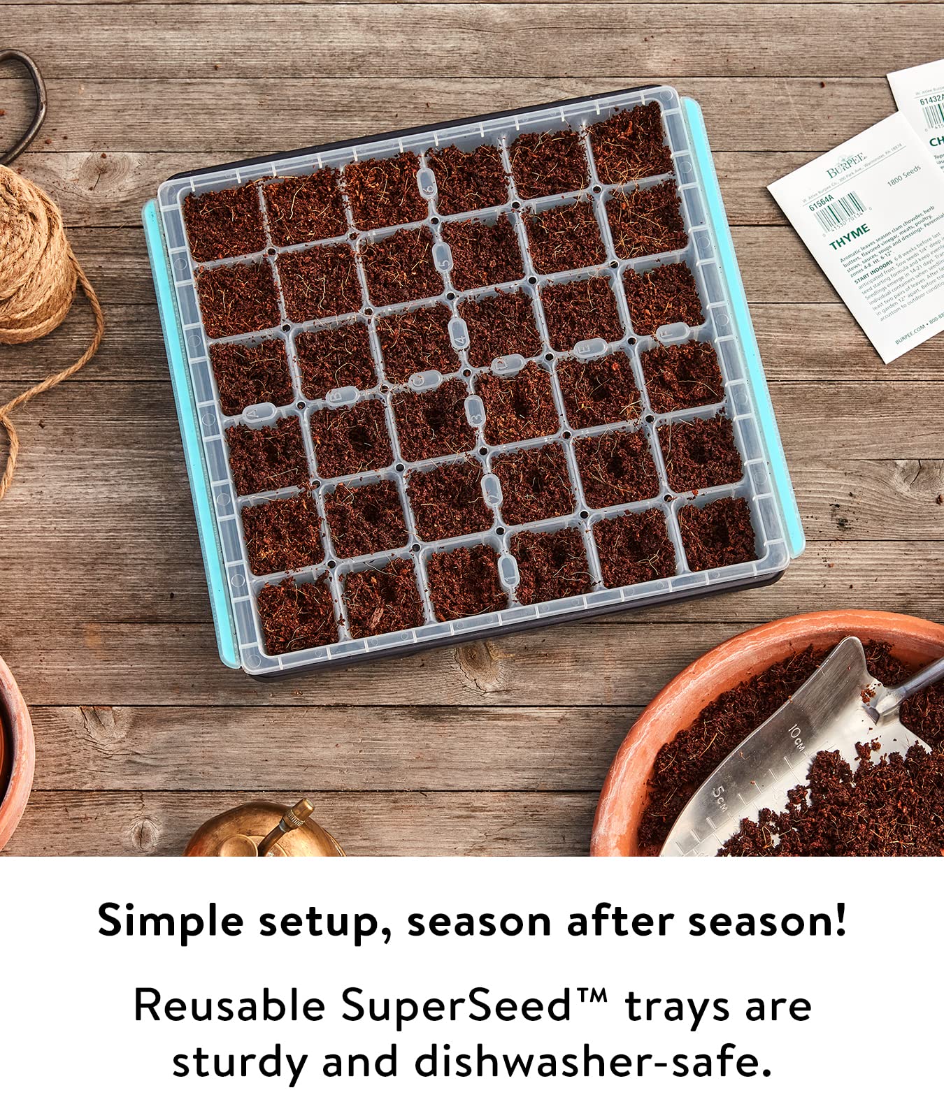 Seed Starting Tray for Starting Vegetable, Flower & Herb Seeds for Germination Success