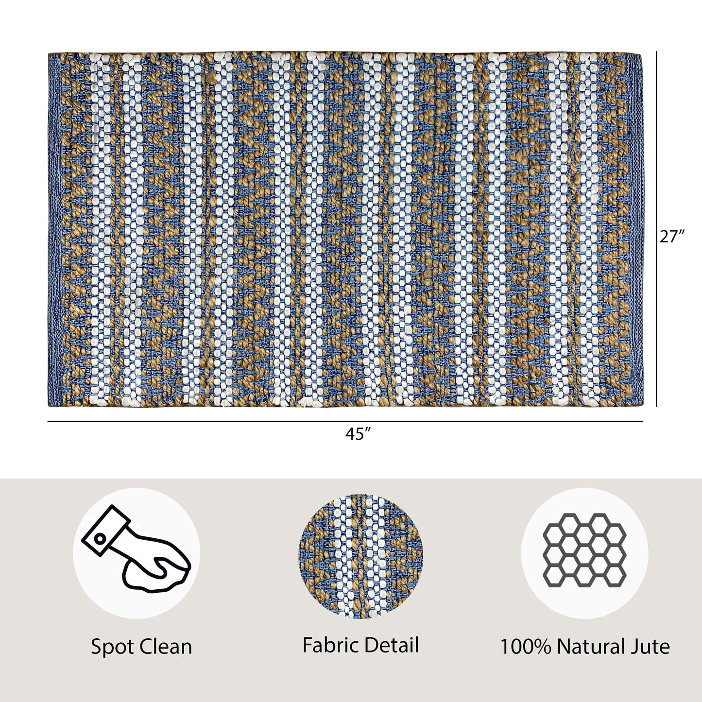 Striped 100% Natural Jute Premium Home Decor