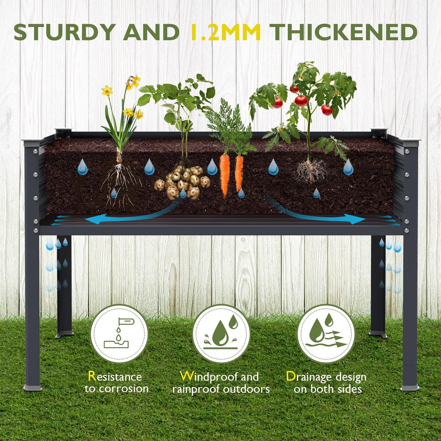 Raised Garden Bed with Legs