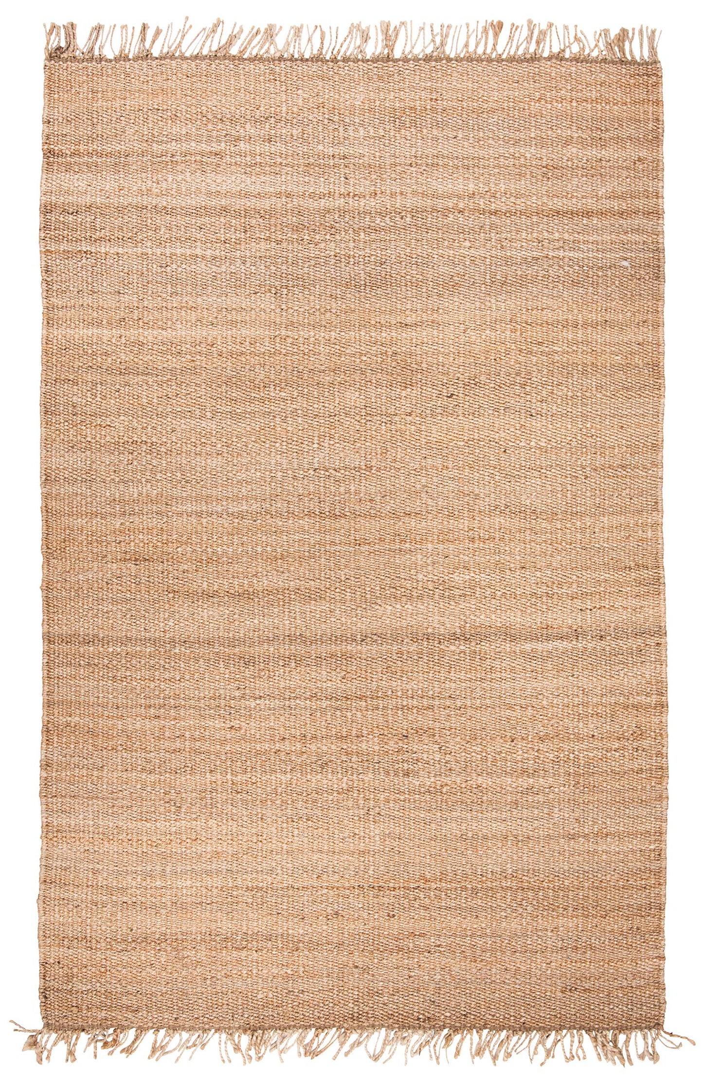 Natural Fiber Collection Area Rug - Boho Fringe Woven Jute