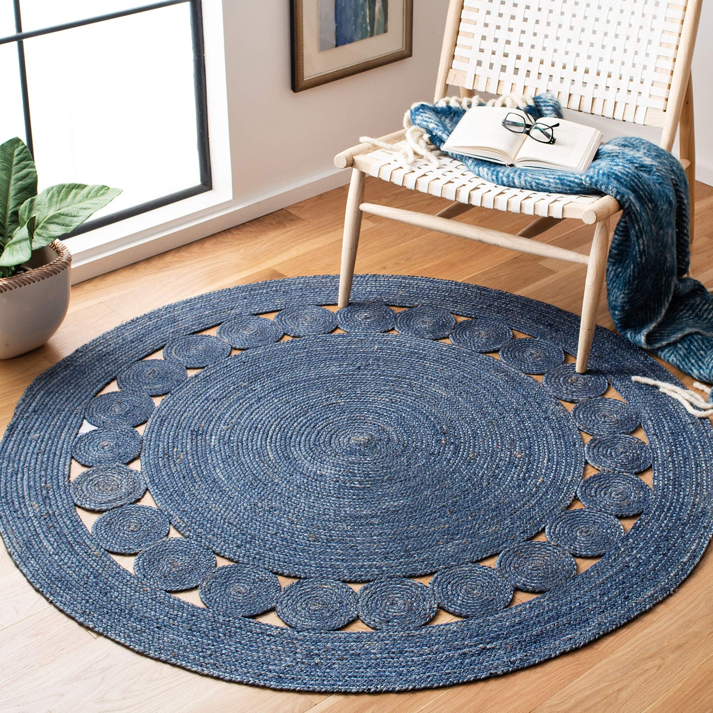 Natural Fiber Collection Handmade Boho Charm Farmhouse Jute Area Rug